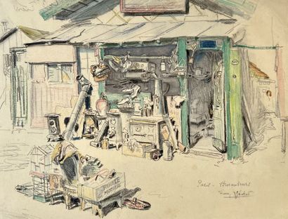 null Eugène Véder (1876-1936)

"Paris - Brocanteurs". 

Charcoal and watercolor wash...