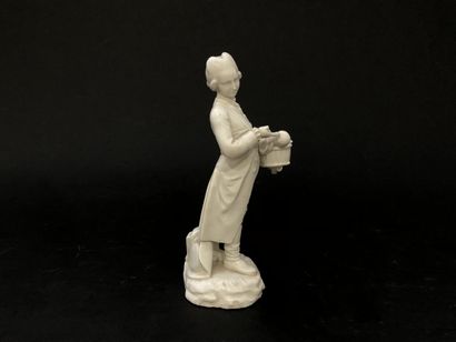 null Attribué Höchst

Statuette en porcelaine représentant un jeune homme tenant...