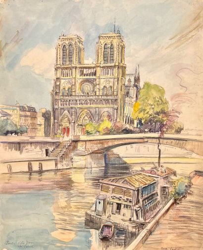 null Eugène Véder (1876-1936)

"Paris, Notre-Dame, The Seine". 

Watercolor wash...