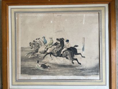 null After Alfred de DREUX (1810 - 1860)

The start of the race

Lithograph in color

42,5...