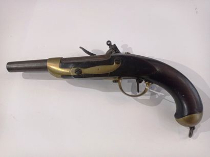Pistolet d'arçon, modèle 1822. Canon rond,...
