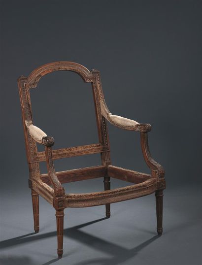 null Molded and carved wood armchair stamped G. Jacob of the Louis XVI period

Flat...