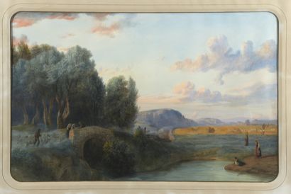 null Pierre GIRARD (1806-1872)

View of the Roman countryside

Watercolor.

Signed...