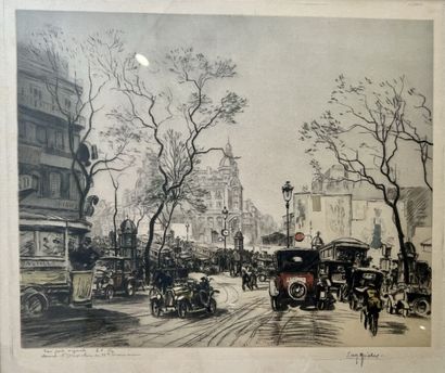 null Eugène Véder (1876-1936)

" Avant l'ouverture du Boulevard Hausmann ". Eau forte...