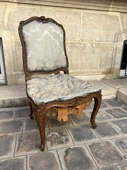 Molded and carved wood chair from the Louis...