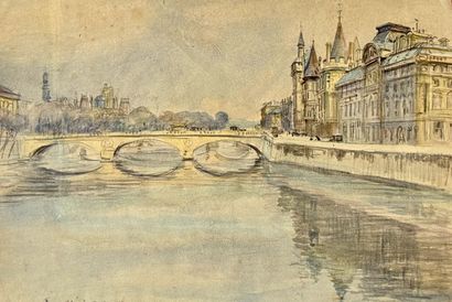 null Eugène Véder (1876-1936)

"Feb 1929 ? (The Conciergerie, The Seine)". 

Watercolor...