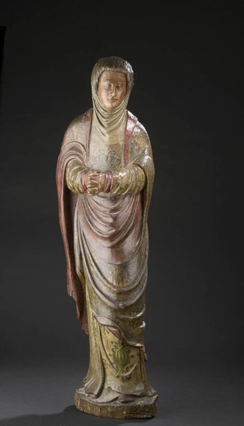 ITALY, 15th century 
Holy woman 
Strong relief...
