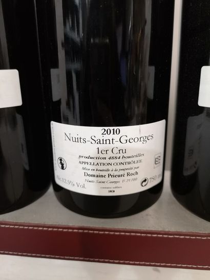 null 3 bottles NUITS St. GEORGES 1er cru - Domaine PRIEURE ROCH 2010