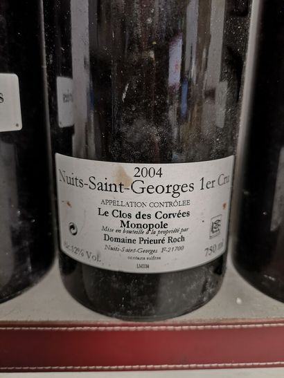 null 3 bottles NUITS St. - GEORGES 1er Cru Le Clos des Corvées - PRIEURÉ ROCH 2004...