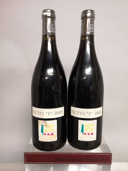 null 2 bottles NUITS St. - GEORGES 1e Cru "1" - PRIEURÉ ROCH 2005 Labels and back...