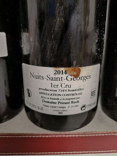 null 6 bottles NUITS SAINT GEORGES 1er Cru - PRIEURÉ ROCH 2014 Labels and back labels...