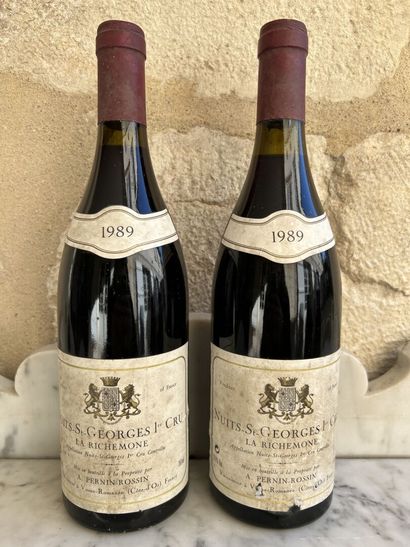 null 2 bottles Nuits St. GEORGES 1er cru "La Richemone" - PERNAN ROSSIN, 1989

Dirty...