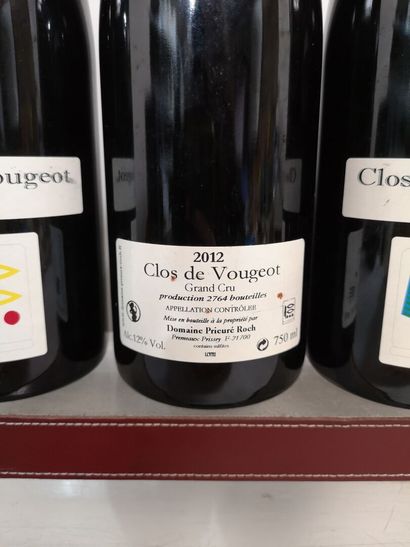 null 3 bottles CLOS de VOUGEOT Grand cru - PRIOR ROCH 2012