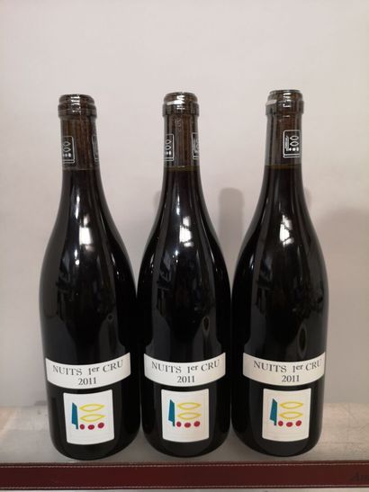 null 3 bouteilles NUITS St. GEORGES 1er cru - Domaine PRIEURE ROCH 2011