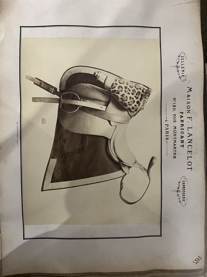 null Maison F. LANCELOT, Catalogue of saddlery and bodywork, oblong volume containing...