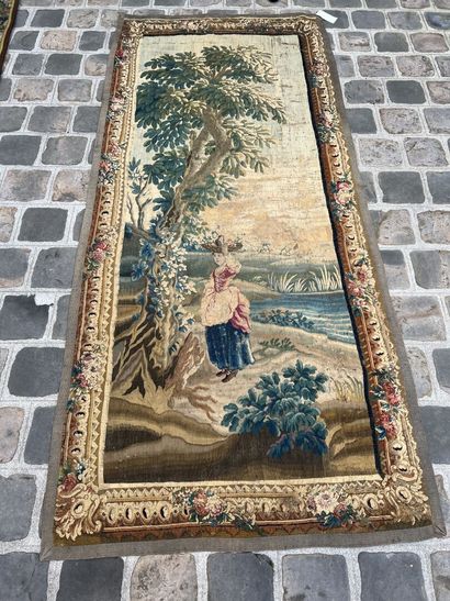 Tapestry panel, 18th century, wool and polychrome...