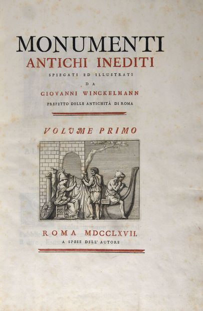 null WINCKELMANN (Giovanni). Monumenti Antichi inediti spiegati ed illustrati. Roma,...