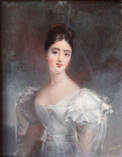 null École FRANÇAISE vers 1840
Portraits de la famille Hurault de Sorbée
Trois huiles...