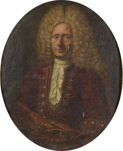École FRANCAISE vers 1720 
Portrait d'homme...