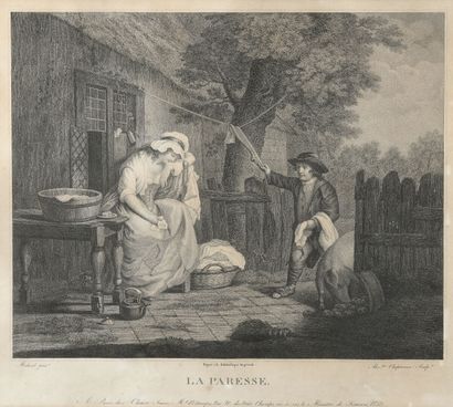 null After MORLANT, early 19th century
The laziness
Engraving.
Titled.
30,5 x 34...