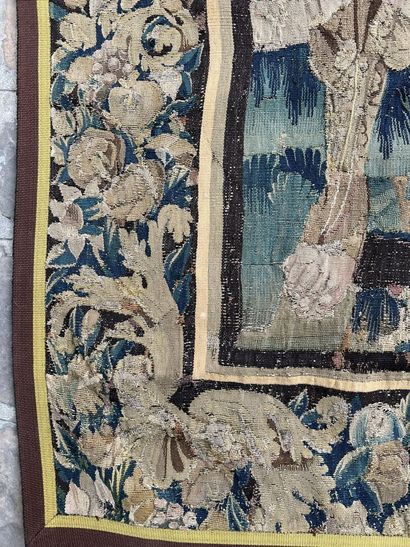 null AUBUSSON, XVIIe siècle
Tapisserie laine et soie polychromes représentant un...