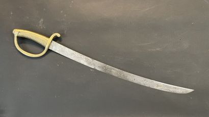 null German Infantry saber, called lighter.
Brass mounting, stamped. Guard with a...