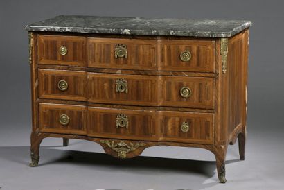 Rosewood veneer chest of drawers stamped...