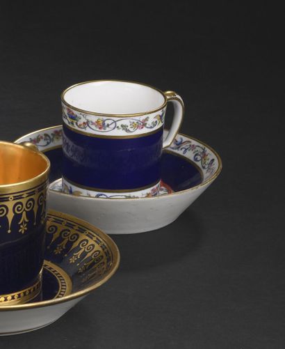 SÈVRES, late 18th century
Litron cup and...