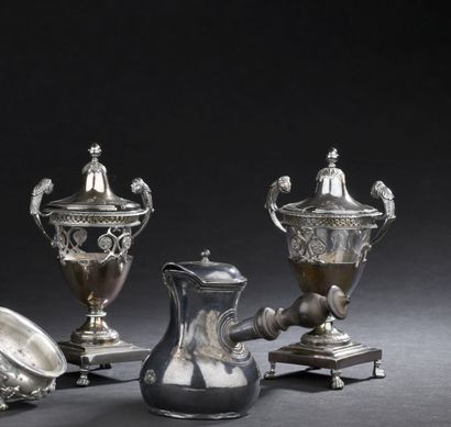 null Pair of silver mustard pots by PVN 1798-1809
In the form of vase with handles...