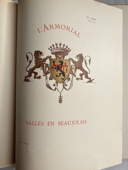 null Eugène Mehu, Salles en Beaujolais

Macon, 1910

Contient l'armorial de nombreuses...