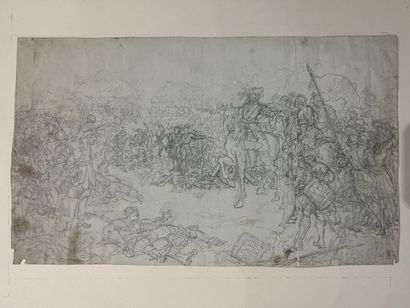 null French school of the 18th century

Scene of a military victory

Graphite, collection...