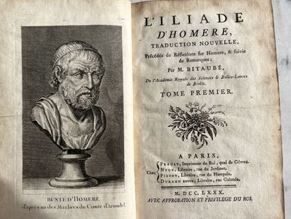 null Homère, Iliade et Odyssée

Paris, 1780

6 volumes in-8, plein veau de l'épo...