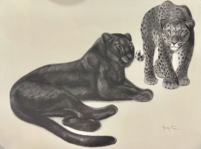 null Georges-Lucien GUYOT (1885-1973)
Rapace, Panthère, Lion…
Six tirages sur papier,...