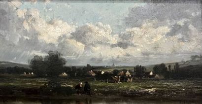 Constant TROYON (1810-1865) 
Paysage 
Huile...