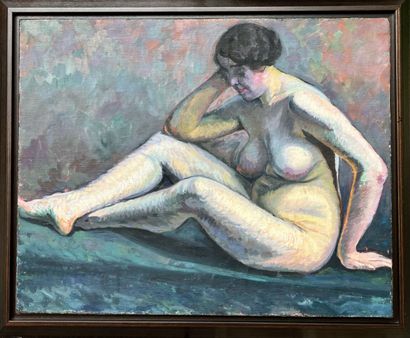 null Roger GRILLON (1881-1938)
Nu dans l'atelier, 1914
Huile sur toile.
73 x 92 cm	

Provenance...