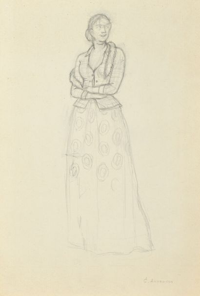 null George ANNENKOV (1889-1974)
Femme
Crayon sur papier.
38 x 25,5 cm

