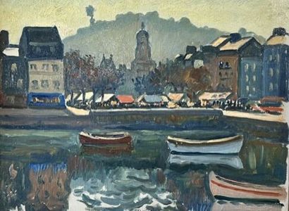 null Henri de SAINT-DELIS (1878-1949)
Vue de Honfleur
Huile sur carton
Signé en bas...