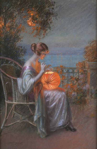 null Delphin ENJOLRAS (1857-1945)
Femme à la couture
Pastel.
Signé en bas à gauche.
54...