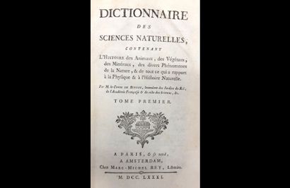 null SCIENCES, BUFFON. Dictionnaire des sciences naturelles, contenant l'histoire...