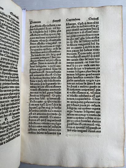 null [INCUNABLE - NIDER (Johannes)]. [À l'incipit :] Incipit prologus in exposi=//tionem...