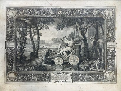 null After Charles LE BRUN (1619-1690)
Ceres and Cybele on a chariot, allegory of...