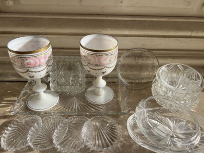 null MANNETTE of glassware, crystal and opaline various.