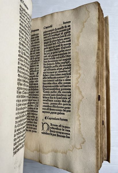 null [INCUNABLE - NIDER (Johannes)]. [À l'incipit :] Incipit prologus in exposi=//tionem...