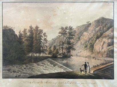 null D'après Johann Friedrich Wizani (1770-1838). 
Vue de la Cascade du Moulin neuf...