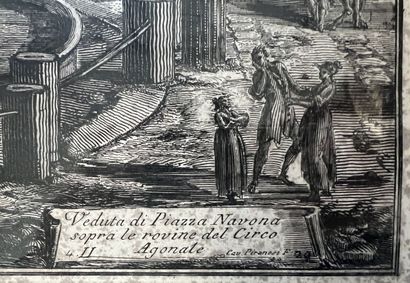 null D'après Giovanni Battista Piranesi dit Piranèse( 1720-1778)
Quatre vues de Rome...