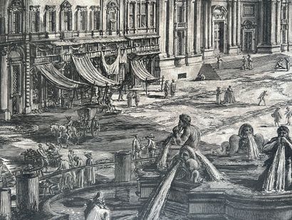 null D'après Giovanni Battista Piranesi dit Piranèse( 1720-1778)
Quatre vues de Rome...