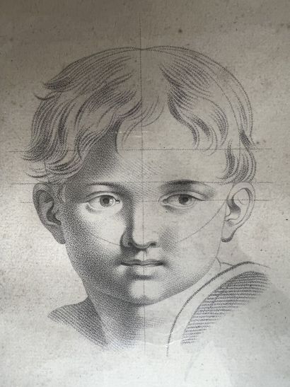 null Study sheet, 18th century 
Portrait of a young child 
Graphite.
19 x 14 cm