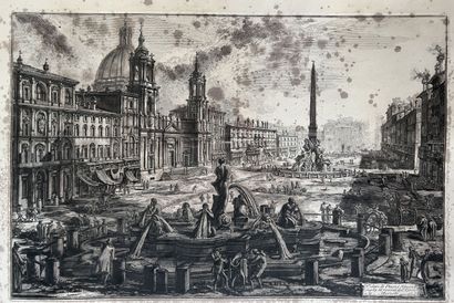 null After Giovanni Battista Piranesi (1720-1778)
Four views of Rome: Pantheon, Piazza...