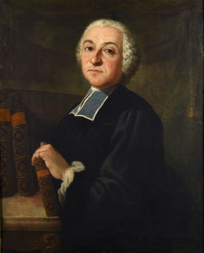 null École FRANÇAISE, 1761
Portrait d'un ecclésiastique
Toile d'origine.
Annoté AETATIS...