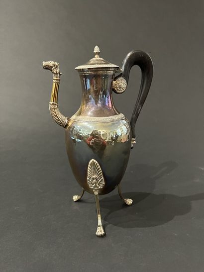 Silver coffee pot, 1818-1838
Spout in the...